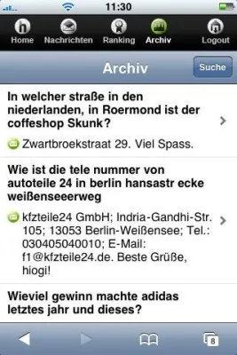 Neue iPhone Web-Applikation für das Abrufen von Insidertipps Bild: Neue iPhone Web-Applikation für das Abrufen von Insidertipps