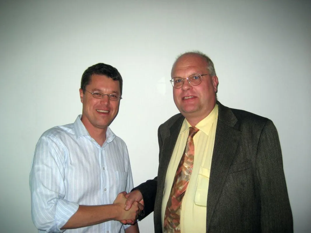 Markus Windelen (dtp) und Peter Hofschöer (Oxygen International)