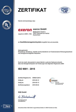 Bild: exeron bei Zertifizierung ganz vorne