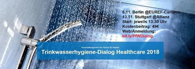 Bild: "Trinkwasserhygiene-Dialog Healthcare #PfWDialog"