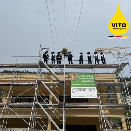 Die VITO AG feiert das Richtfest für den neuen Anbau Bild: Die VITO AG feiert das Richtfest für den neuen Anbau