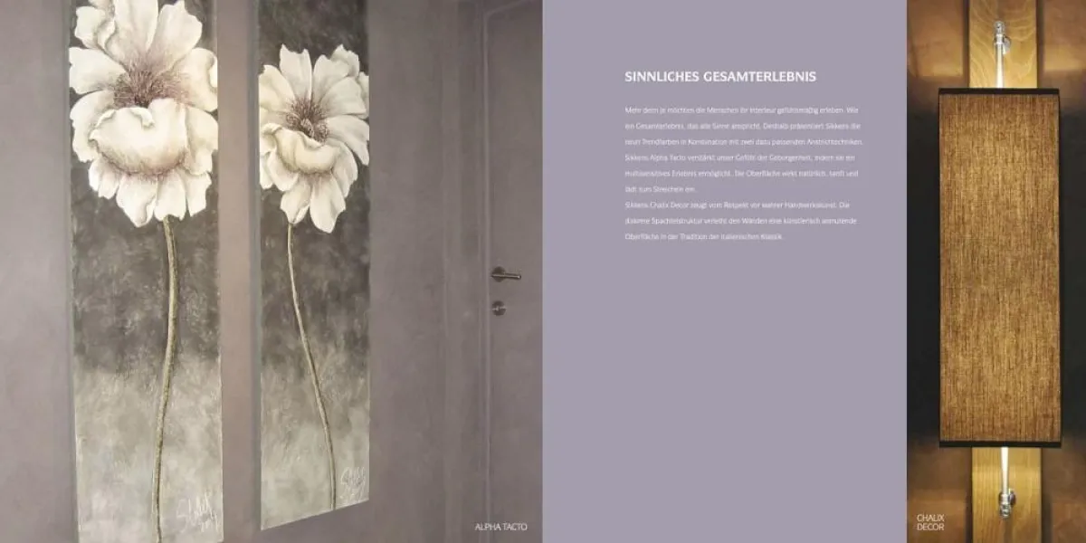 Einblick in die Broschüre mit den Lifestyle Colors der neuen  Generation © Akzo Nobel Deco GmbH | Geschäftsbereich Marke Sikkens