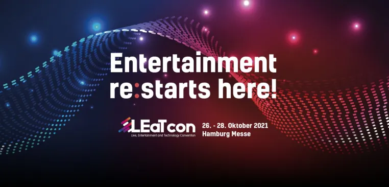 LEaT con: Neue Convention für Entertainment Technologies 26.-28. Oktober 2021 in Hamburg Bild: LEaT con: Neue Convention für Entertainment Technologies 26.-28. Oktober 2021 in Hamburg