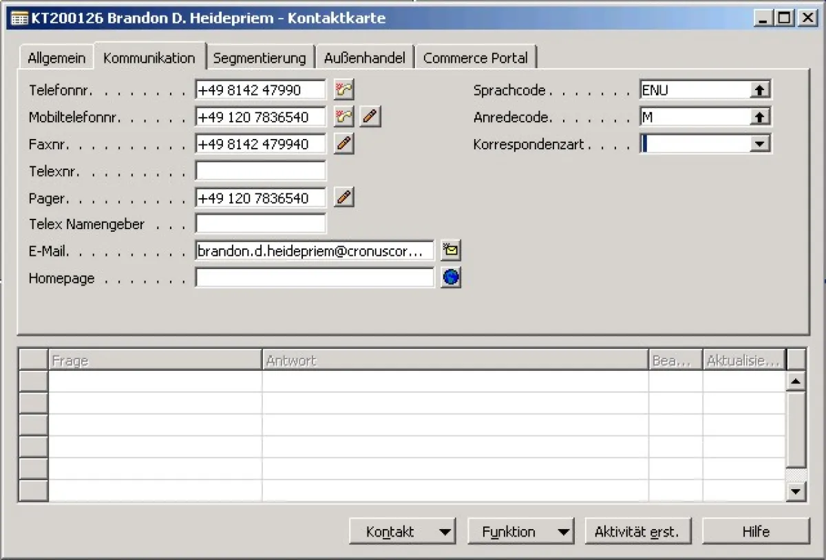 Mit den „IXI-UMS Navision Add-Ins“ können direkt aus einer Microsoft Navision Kontaktkarte per Mausklick Faxe und SMS versendet werden