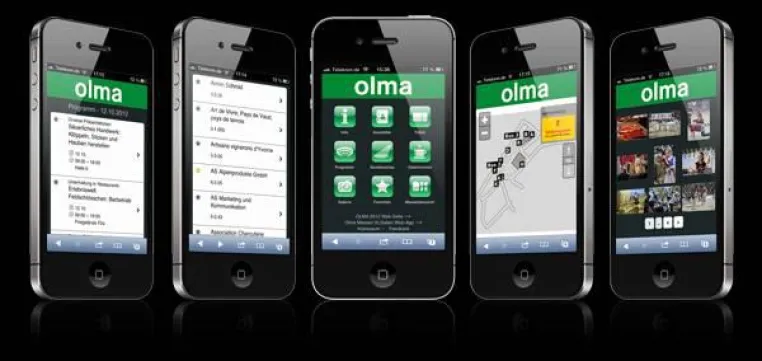 Mobile Messe App mit allen wichtigen Infos zur OLMA Bild: Mobile Messe App mit allen wichtigen Infos zur OLMA