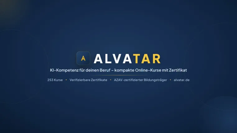 Bild: KI-Weiterbildung für den Berufsalltag: ALVATAR baut Kursbibliothek auf 253 kompakte Online-Kurse aus