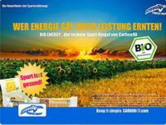 Bild: Carboo4U mit doppelseitiger Anzeige zum hauseigenen Bio Energy Riegel in der aktuellen TRITIME Ausgabe 02/2009