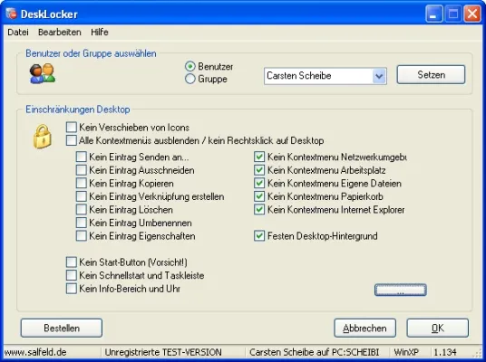 Bild: DeskLocker 2005: Windows-Desktop vor Veränderungen schützen