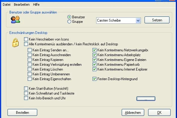 Bild: DeskLocker 2005: Windows-Desktop vor Veränderungen schützen