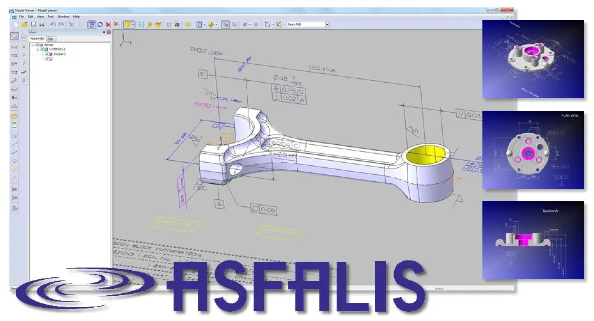 ASFALIS EX 5.2 behält Metadaten, beinhaltet mehr Schnittstellen & unterstützt ältere CAD-Versionen