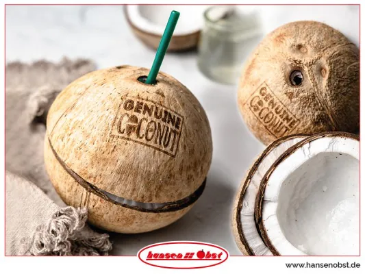 Bild: Neu bei Hansen Obst: BIO Trink-Kokosnüsse aus Thailand