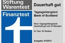 Bild: Bank of Scotland verlängert Tagesgeld-Startguthaben
