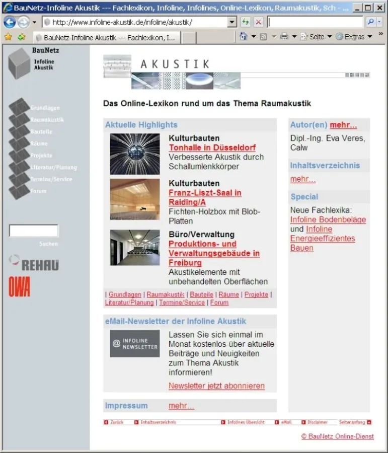 BauNetz Infoline Akustik