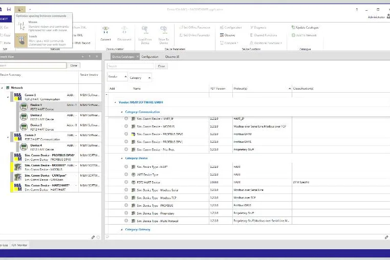 fdtCONTAINER application V4 – innovativer Touch auf bewährter Basis Bild: fdtCONTAINER application V4 – innovativer Touch auf bewährter Basis