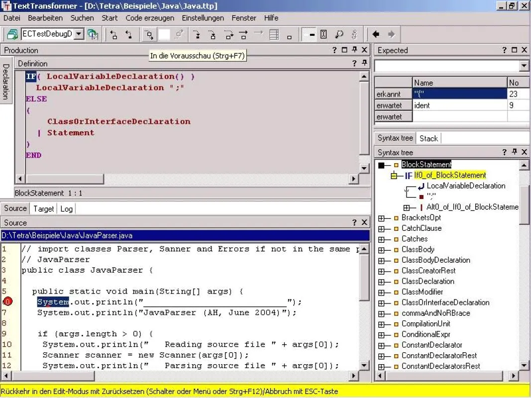 TextTransformer Debugger