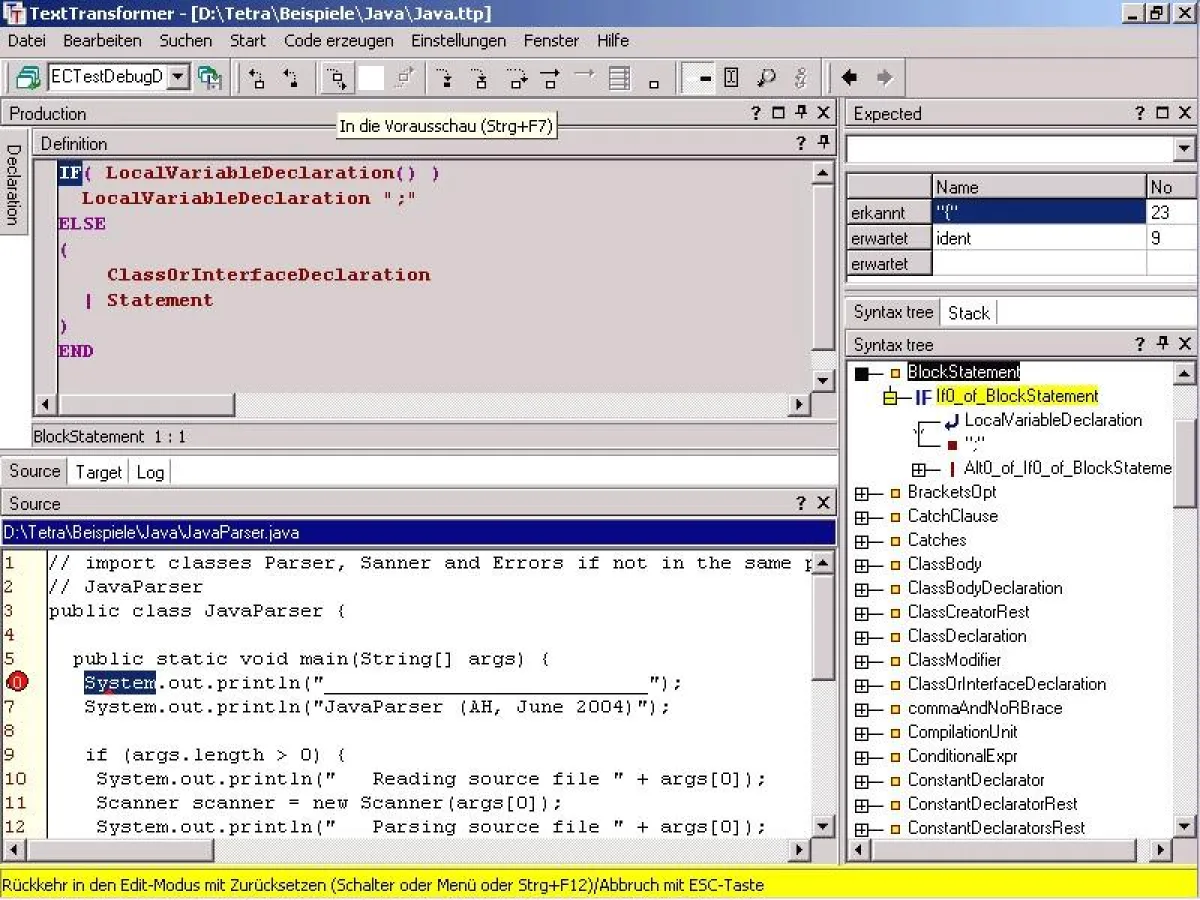 TextTransformer Debugger