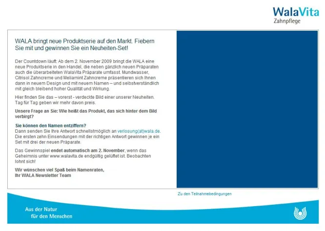 Bild: Bilderraten und Neuheiten-Einführung bei WALA