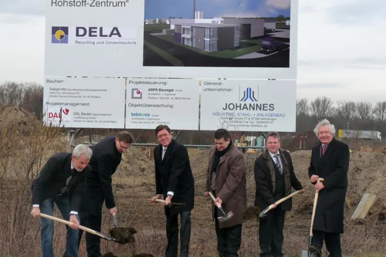 Bild: Startschuss für neues Rohstoffrückgewinnungszentrum der DELA GmbH