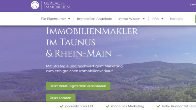 Ihr verlässlicher Immobilienmakler in Taunus & Rhein-Main: Gerlach Immobilien Bild: Ihr verlässlicher Immobilienmakler in Taunus & Rhein-Main: Gerlach Immobilien