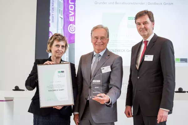 Bild: Ausgezeichnete Mitarbeiterbeteiligung: Bauunternehmen Goldbeck erhält Partnerschaftspreis 2018