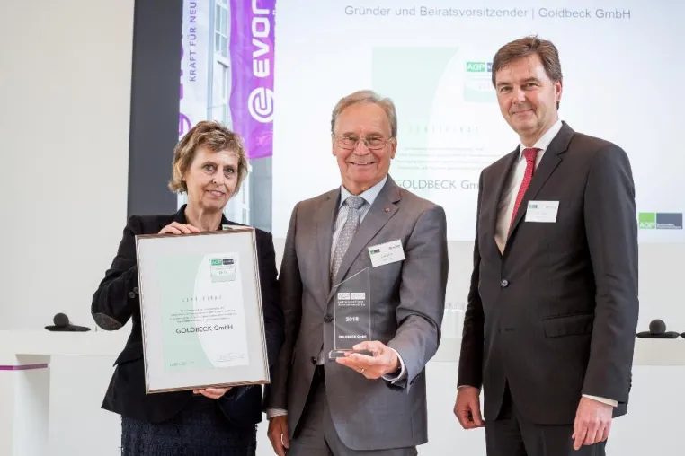 Bild: Ausgezeichnete Mitarbeiterbeteiligung: Bauunternehmen Goldbeck erhält Partnerschaftspreis 2018