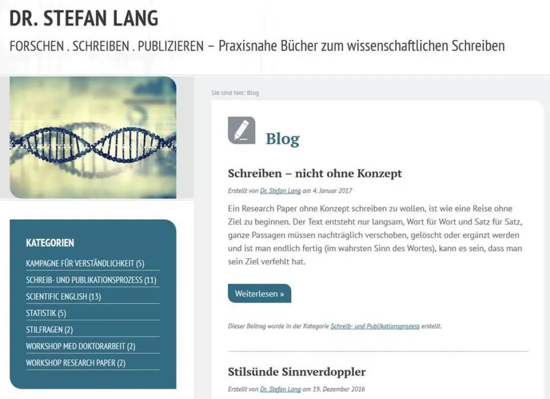 Scientific-Writing-Blog 'Forschen-Schreiben-Publizieren'