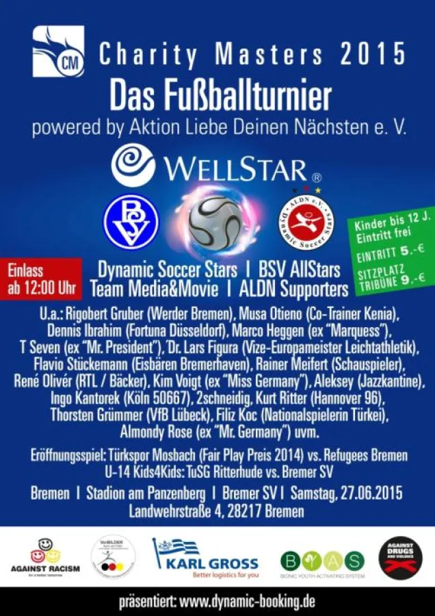 Charity Masters am 27.06.2015 im Panzenbergstadion des Bremer SV