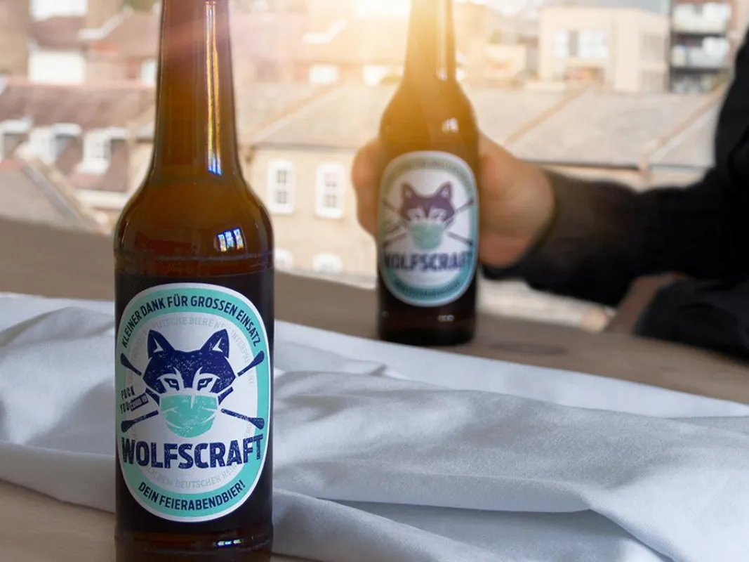 Mit dem passenden Aktionsetikett wird das Lieblingsbier zum Dankeschön.