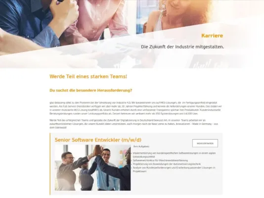 Bild: gbo datacomp mit neuer Karriereseite im Netz