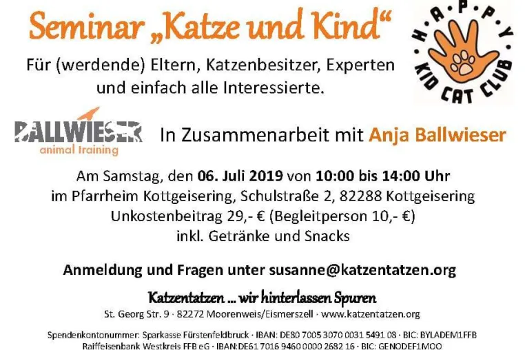 Bild: Seminar Katze & Kind mit Anja Ballwieser