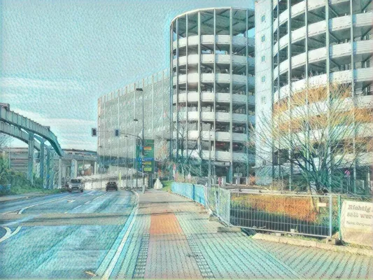 Bild: Parken Flughafen Frankfurt. Reisende nach Philippinen müssen Geduld haben.