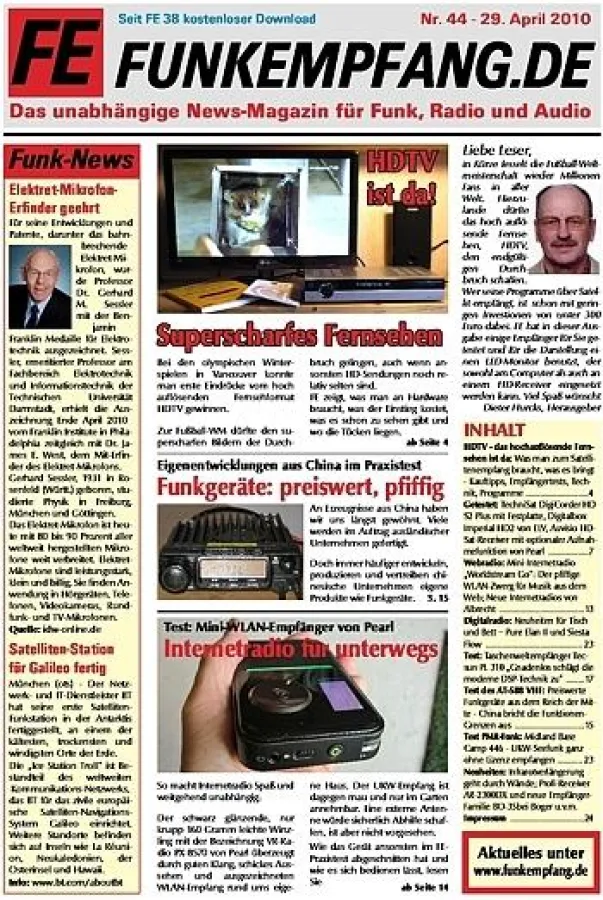 Titelseite der Ausgabe 44 für Mai/Juni/Juli 2010