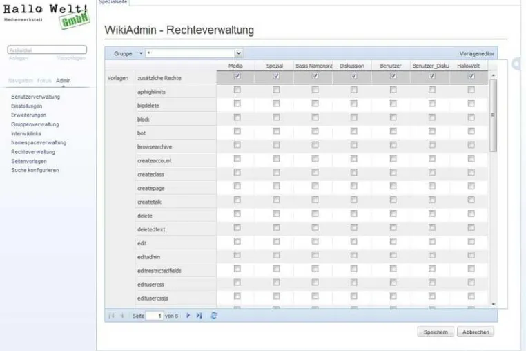 BlueSpice for MediaWiki bietet jetzt eine komfortable Rechteverwaltung und eine überarbeitete Suchmaschine Bild: BlueSpice for MediaWiki bietet jetzt eine komfortable Rechteverwaltung und eine überarbeitete Suchmaschine