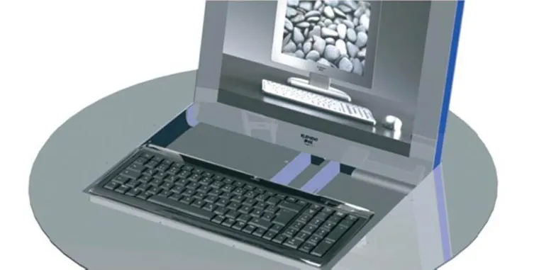 Flexibler Drehteller für flexible Monitore Bild: Flexibler Drehteller für flexible Monitore