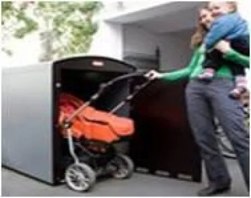 Bild: Berliner Erfindung bietet Schutz vor Diebstahl von Kinderwagen und Feuerteufeln in Hausfluren