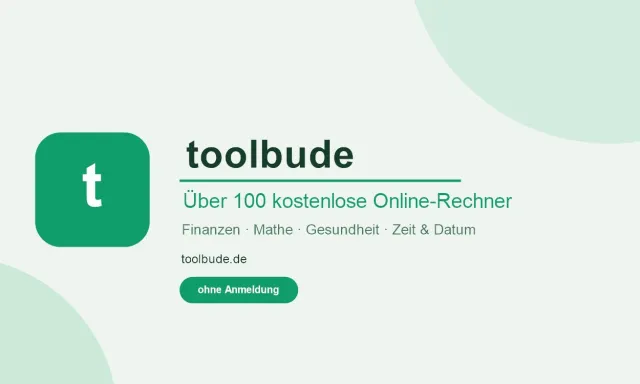 Bild: toolbude.de: Über 100 kostenlose Online-Rechner für Finanzen, Steuern und Alltag