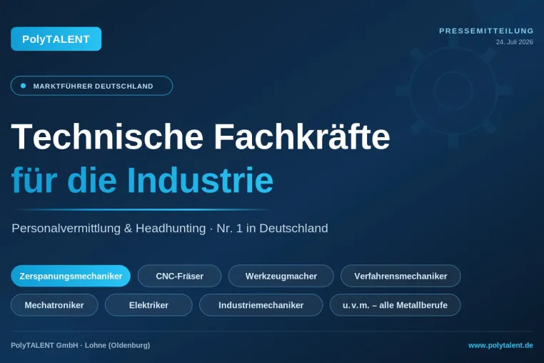 Bild: PolyTALENT GmbH: Marktführer in Deutschland für die Vermittlung technischer Fachkräfte