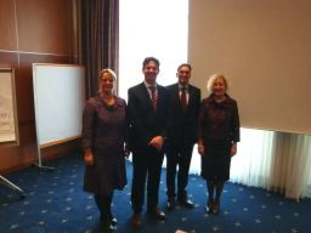 Die Projektleitung von links nach rechts:Melanie Urner, Regionalleiterin Marvecs,  Dr. Dieter Röleke, Marketingleiter Boehringer Ingelheim, Josef Bailer, Geschäftsführer Marvecs, Karin Pollmann, Proje
