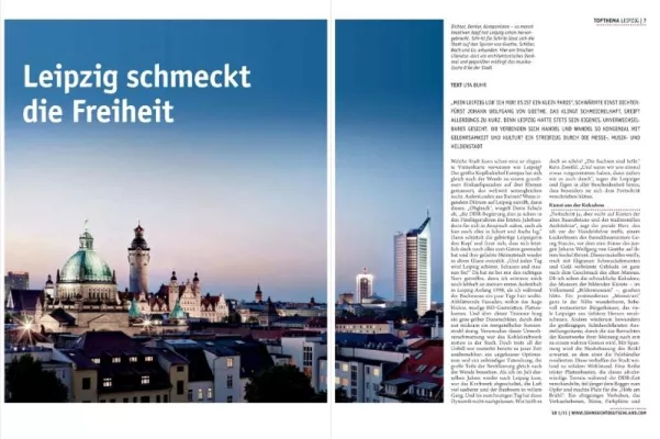 Bild: Reisemagazin Sehnsucht Deutschland hat Leipzig im Fokus