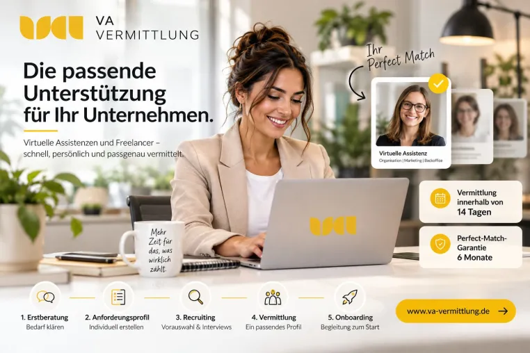 Bild: Fünf Jahre VA Vermittlung: Über 300 erfolgreiche Matches und passende Freelancer innerhalb von 14 Tagen