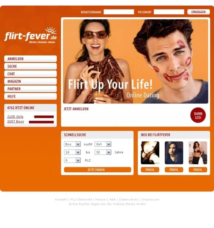 flirt-fever.de ist in der Alexa-Statistik (10.02.07) das meistbesuchte Online-Dating-Portal.