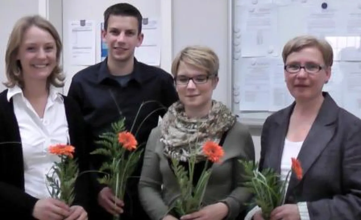 Nina Saupe, Marc Siedler, Carolin Hoppe und Petra Große-Stoltenberg (v. l.) haben es geschafft!