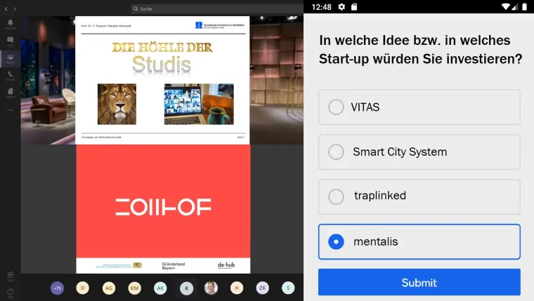 Wirtschaft trifft auf Wissenschaft: Start-ups wagen sich in die "Höhle der Studis" Bild: Wirtschaft trifft auf Wissenschaft: Start-ups wagen sich in die "Höhle der Studis"