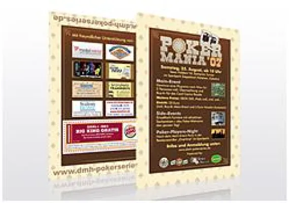 Bild: Die Werbeagentur mediatwister aus der Stadt Siegen entwickelt Logo und Flyer für die "Pokermania 2007"