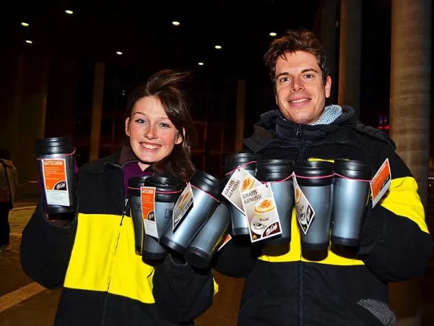 Bild: Good Morning Cologne. Werber von Adsolution starteten Guerilla-Aktion für Radio Köln und McCafé