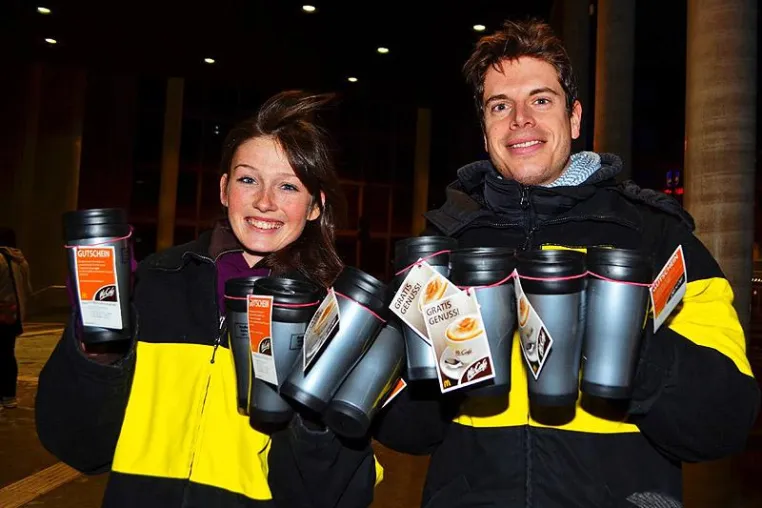 Bild: Good Morning Cologne. Werber von Adsolution starteten Guerilla-Aktion für Radio Köln und McCafé