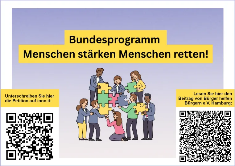 Bild: Retten Sie das Bundesprogramm „Menschen stärken Menschen“ – Unterschreiben und teilen Sie diese Petition!