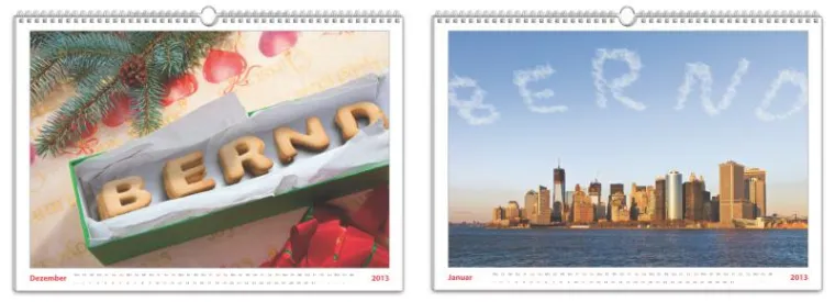 Bild: Personalisierte Kalender punkten als originelles Weihnachtsgeschenk