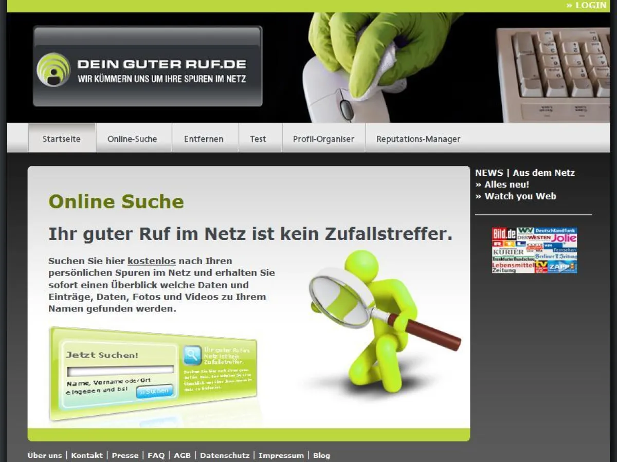 Homepage von DEIN GUTER RUF.DE