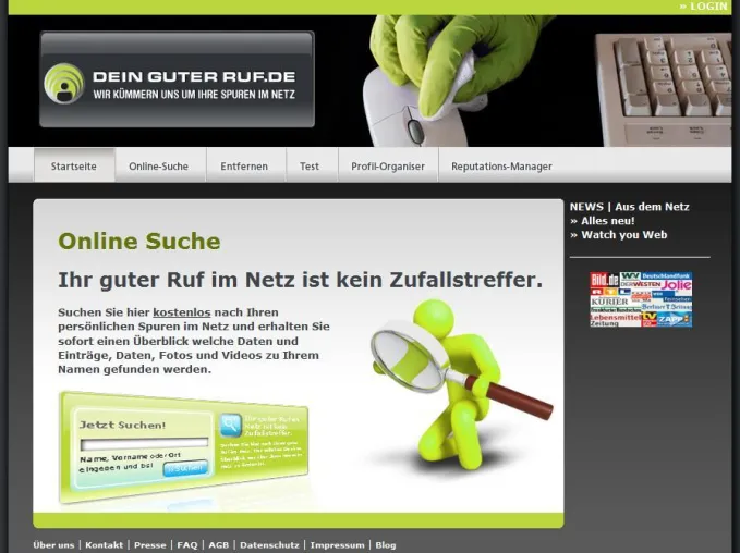 Bild: DEIN GUTER RUF.DE mit erweiterten Services und in neuer Optik, sorgt für den guten Ruf im World Wide Web